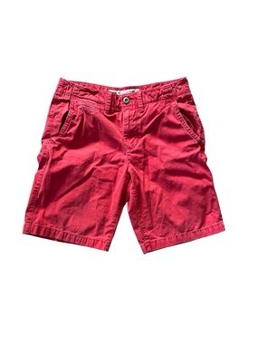 American Eagle Prep Length Shorts Men’s Red Chino Casual Flat Front Size 30
